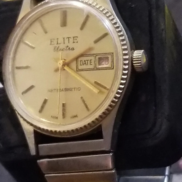 Rare Vintage Elite Electra Anti Magnetic Mens Watch - Picture 4 of 5
